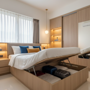 Bed With Storage — Wooden Storage Bed Manufacturer Pune by Nakhtal Furniture