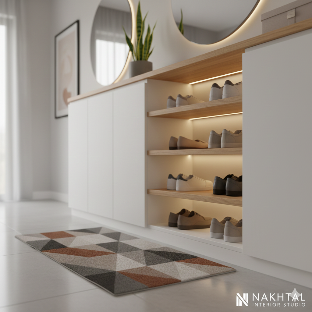 Shoe Rack Manufacturer in Pune — Custom Wooden Shoe Racks by Nakhtal Furniture