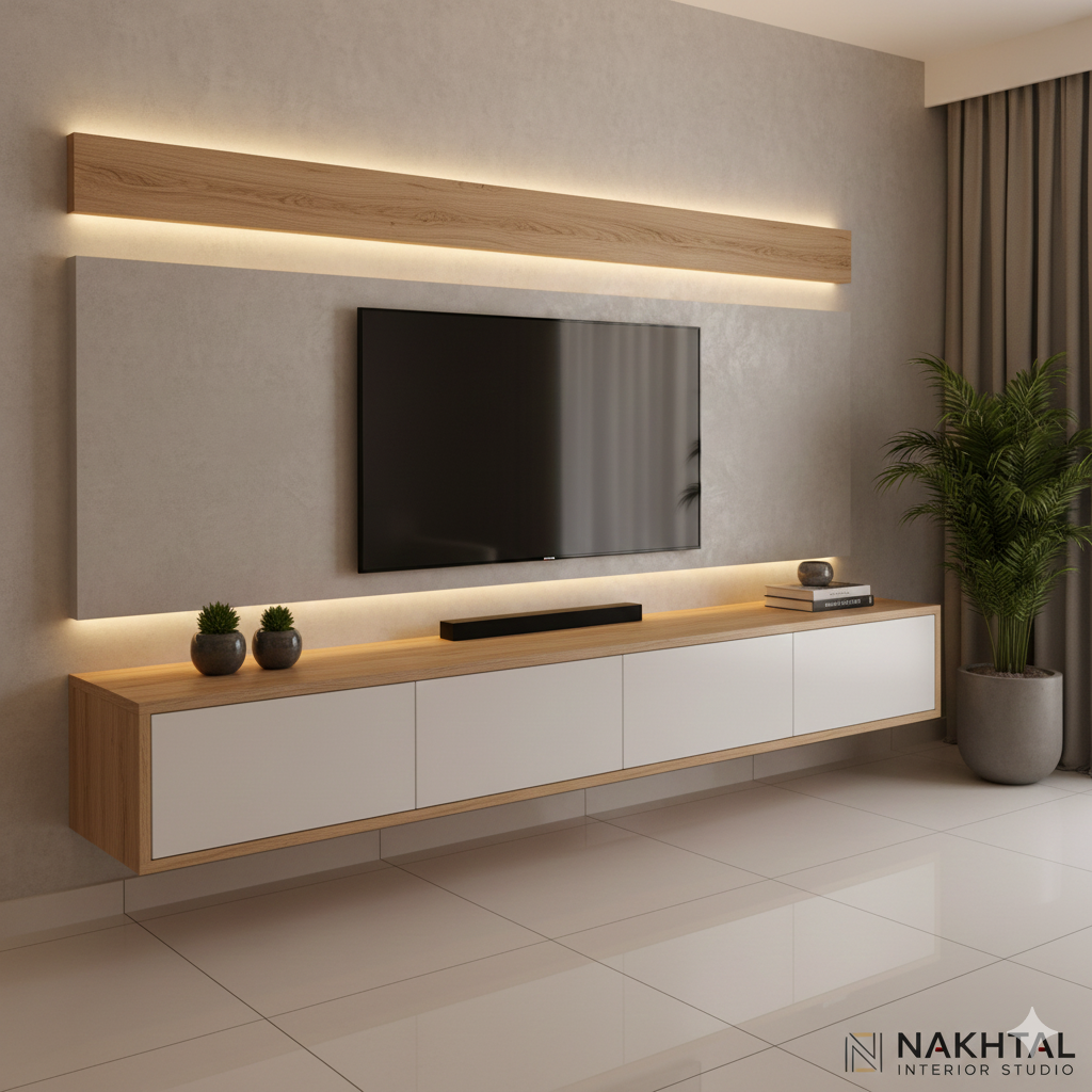 Modular TV Unit Furniture Manufacturer in Pune — Wall Mounted TV Units by Nakhtal Furniture