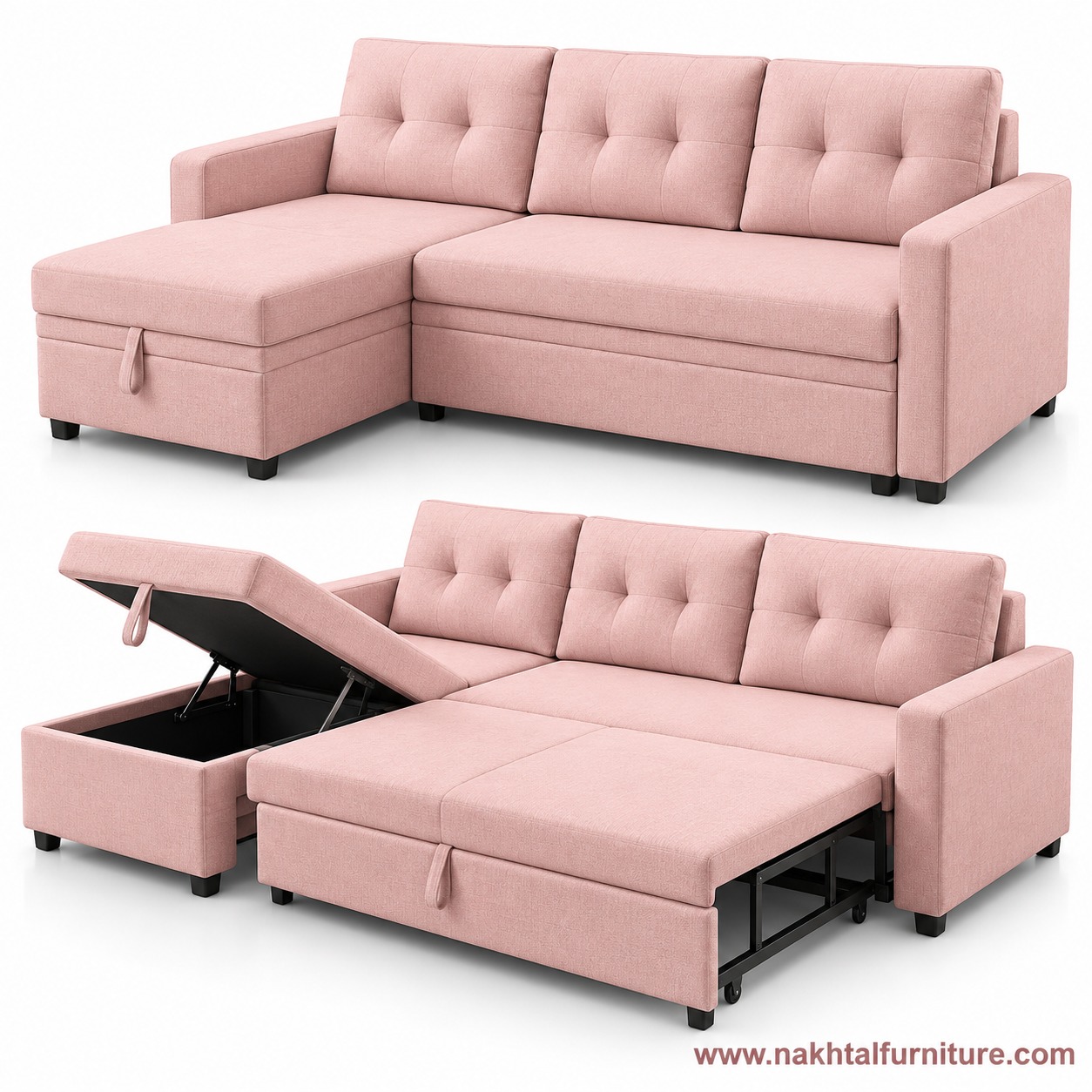 Sofa Cum Bed with Storage Manufacturer in Pune — Hydraulic Storage by Nakhtal Furniture