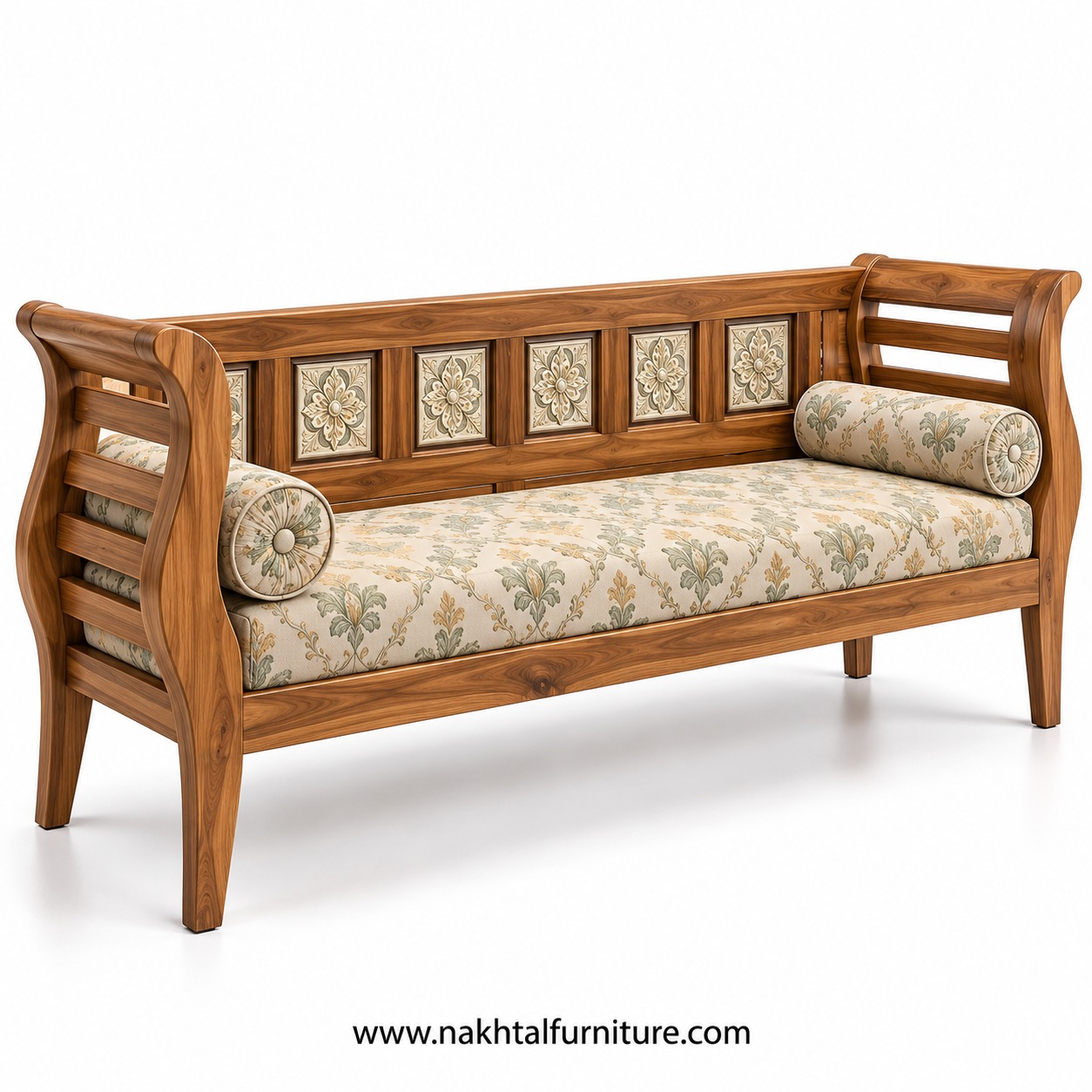Wooden Sofa Bench Manufacturer in Pune — Teak Wood Bench by Nakhtal Furniture